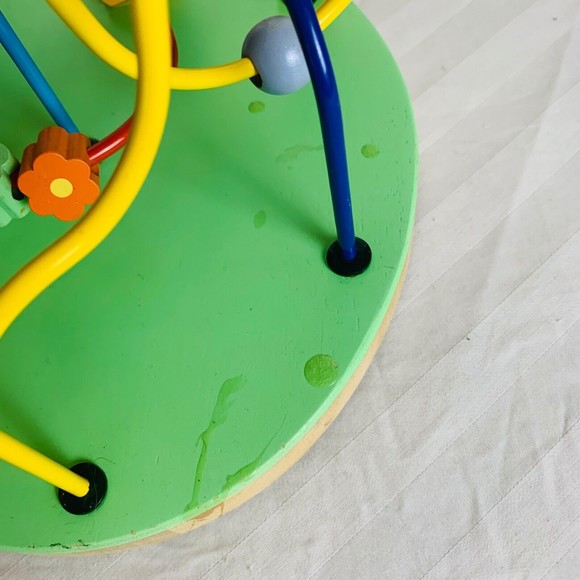 DISNEY Winnie the Pooh Wooden Activity Colorful Bead Maze 9" Sensory Toy - Picture 5 of 7